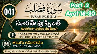 Part 2 Ayat 16-30 041 Surah Fussilat with Telugu Translation సూరహ్ ఫు'స్సిలత్ తెలుగు అనువాదం