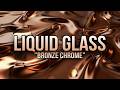 3 Hours Bronze Chrome with Liquid Glass Animation For TV | 4K Screensaver