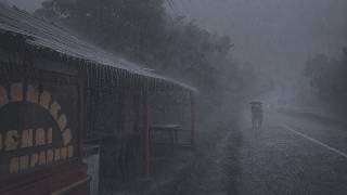 SUPER RAINSTORM FOR PEOPLE WHO INSOMNIA  🌧️  Ambience Wet Soil Village | Overcome insomnia