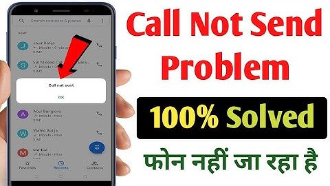 Call Not Send Problem Solution | Call Not Send Problem Solve ! In Hindi