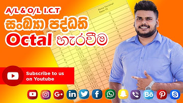 A/L ICT | Number Systems | අෂ්ඨමය  සoඛ්‍යා හැරවීම | Octal Conversion