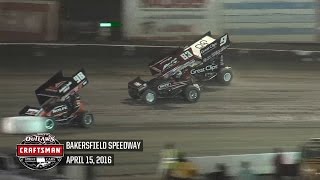 World of Outlaws Craftsman Sprint Cars Bakersfield Speedway Highlights