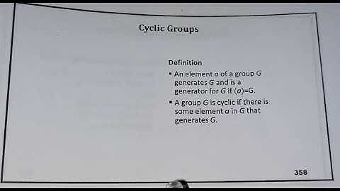#25 MTH633 Group Theory (Cyclic Group)