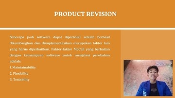 SOFTWARE QUALITY ASSURANCE | FAKTOR - FAKTOR KUALITAS PERANGKAT LUNAK