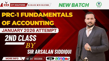 prc-1 Fundamentals of Accounting CLASS 2 By SIR ARSALAN SIDDIQUI