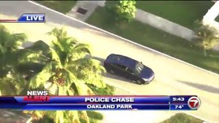 HD FULL: Wild crazy Police chase in Broward County with police scanner audio 1/29/16