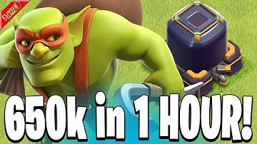 Farming 650,000 Dark Elixir In Just 1 Hour! (Clash Of Clans)