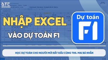 Hướng dẫn nhập excel vào phần mềm dự toán F1| Th.S Mai Bá Nhẫn| DTC #dutoanf1 #dtc