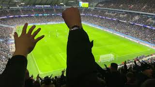 Chelsea fans chanting away at Man City 2023