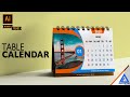 Table calendar design | Adobe illustrator tutorial Hindi / हिन्दी मे