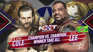 Adam Cole Vs Keith Lee - Winner Take All Championship Match: NXT Great American Bash 2020 (Español)