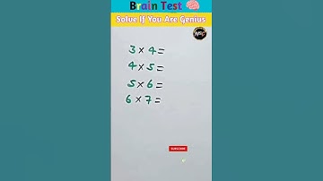 Brain test | Solve if you are genius #shorts #maths #viral #trending #genius #braintest #shortsfeed