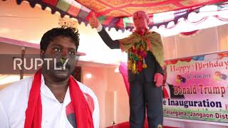 Video: Hindu takes his Donald Trump God worship to the next level - Ruptly