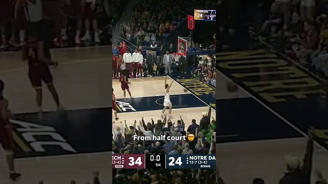 Buzzer Beater 😮 #notredame #buzzerbeater #collegebasketball #ncaabasketball #accbasketball #sports