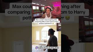 Max couldn’t stop laughing after comparing Silky’s new room to Harry #fyp #viral #plaqueboymax