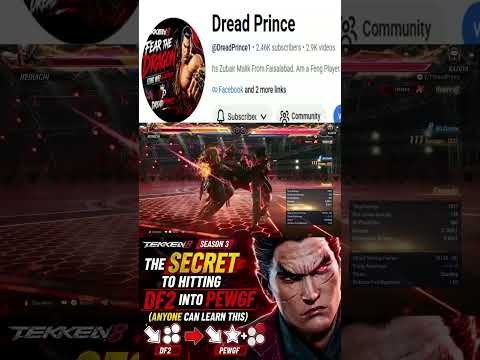 Kazuya's High Damage Combo Tekken 8 S3 | Jin Mishima #tekken #tekken8 #jinkazama #kazuya #shorts #yt