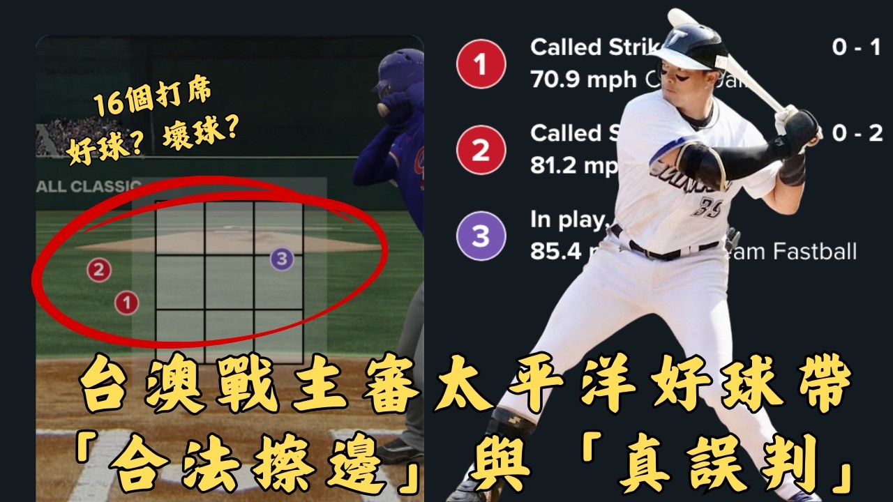 台澳戰主審太平洋好球帶「合法擦邊」與「真誤判」