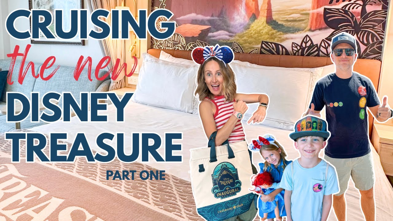 Disney Treasure: Vlog Part One | Exploring the New Ship, Plaza de Coco, Sail Away & Stateroom Tour
