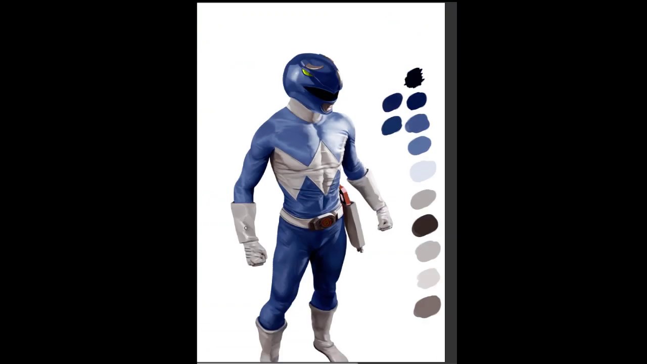Painting the Blue Ranger (Speed Video)