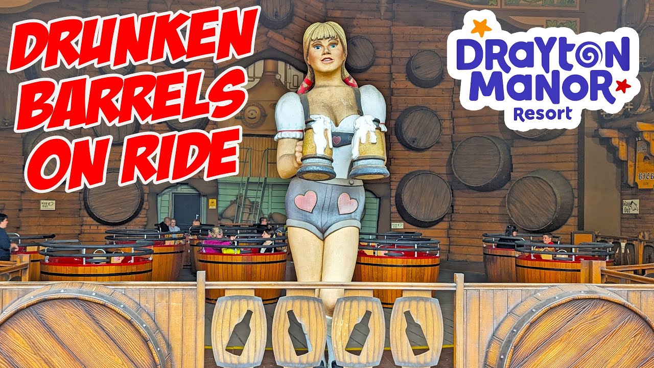 Drunken Barrels ON RIDE at Drayton Manor (Sept 2023) [4K] YouTube