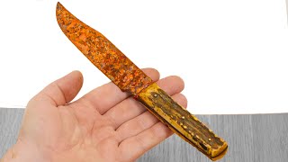 Very Rusty Bowie Knife - Antique Restored!
