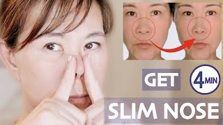 LOSE NOSE FAT FAST! NOSE RESHAPING EXERCISE. YES, IT'S POSSIBLE. Just 4 minutes.