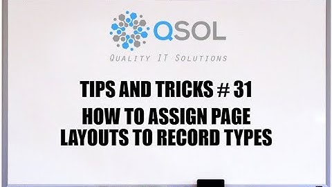 Salesforce: How To Assign Page Layouts to Record Types