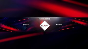 [FREE] Red + Blue Youtube banner template + How to edit!
