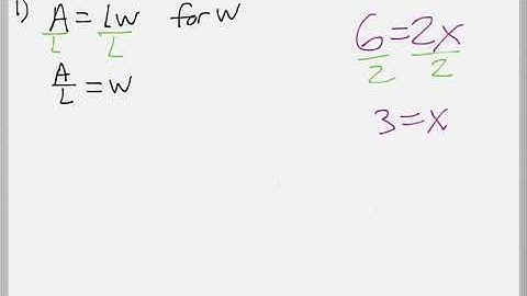 Math 119 : 2.3 #1, #2, #3 (Intermediate Algebra Tutorial : Solving A Formula For Specific Variable)