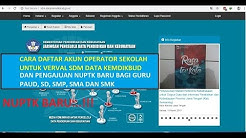Cara Daftar Akun Operator Sekolah di SDM DATA KEMDIKBUD untuk VerVal - Durasi: 10.00. 