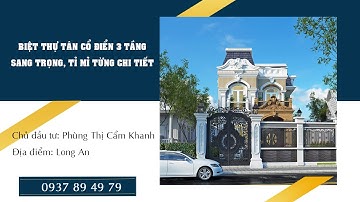 MẪU BIỆT THỰ 3 TẦNG MẶT TIỀN 8M - BIỆT THỰ TÂN CỔ ĐIỂN MÁI BẮC ÂU - THIẾT KẾ BIỆT THỰ KIẾN AN