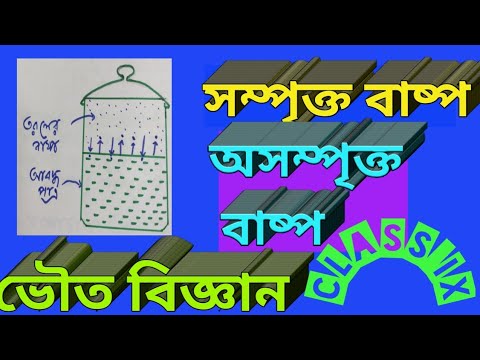 সম্পৃক্ত ও অসম্পৃক্ত বাষ্প saturated and unsaturated Vapour