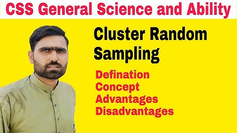 General Ability #11 | Cluster Random Sampling definition concept and examples CSS PMS