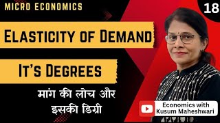 #18 ELASTICITY OF DEMAND AND IT'S DEGREES | MICRO | ECONOMICS WITH KUSUM MAHESHWARI |