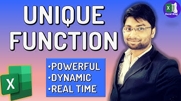 Unique Function in Excel #AskExcelKing #ExcelKing2020 #JSD #JMD #JH #exceltricks #exceltips #yt