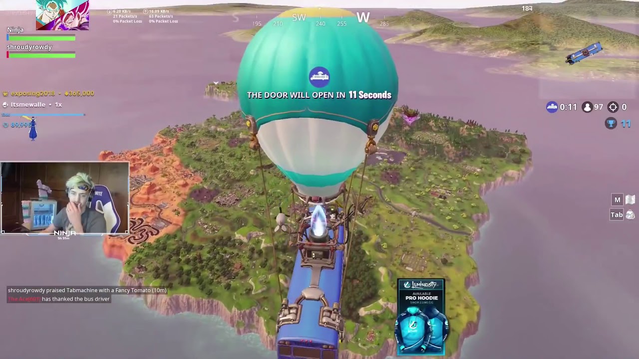 Ninja shows his LOCKER *ALL SKINS* Renegade Expect, Recon Expert, Skull Trooper (SEASON 6) Fortnite