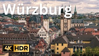 A walking tour of Würzburg, (Bavaria) Germany in 2022 in Full HD and with City Sounds