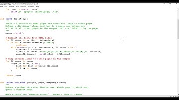 Project 2a: PageRank- CS50 AI Course