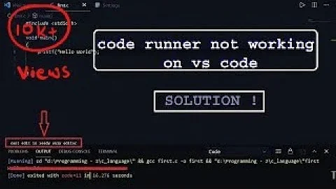 VS CODE WORKING PROBLEM  | No output | terminal not working solution