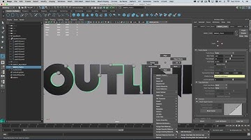 Maya 2016 Ext 2 - Type outline effect
