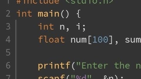 C program to calculate average of number