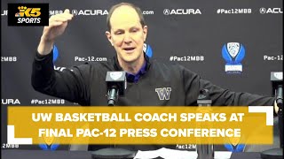 UW basketball head coach speaks at final Pac-12 press conference