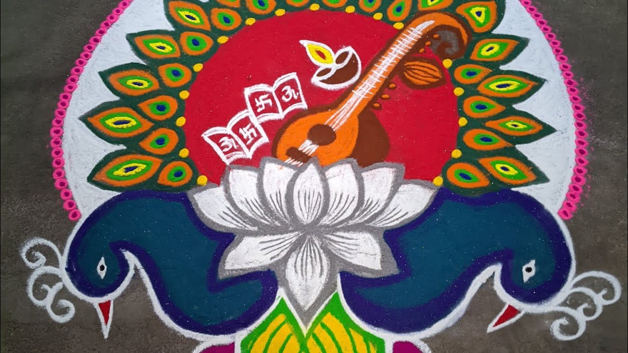 தினசரி கோலம் அழகிய கோலம் அழகிய ரங்கோலி kolam rangoli simple easy daily கோலம் வசந்த பஞ்சமி ஸ்பெஷல்