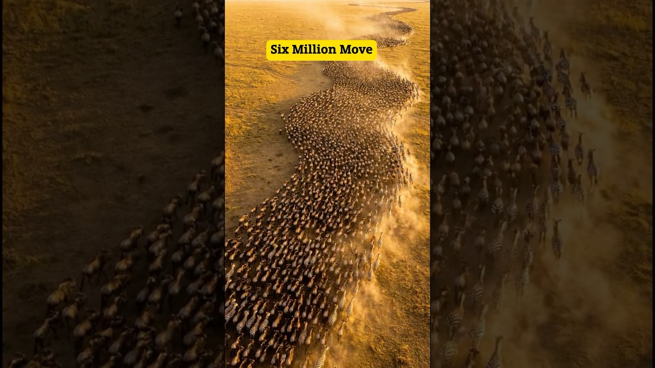 Six Million Antelope Move Across Africa #wildlife #shorts