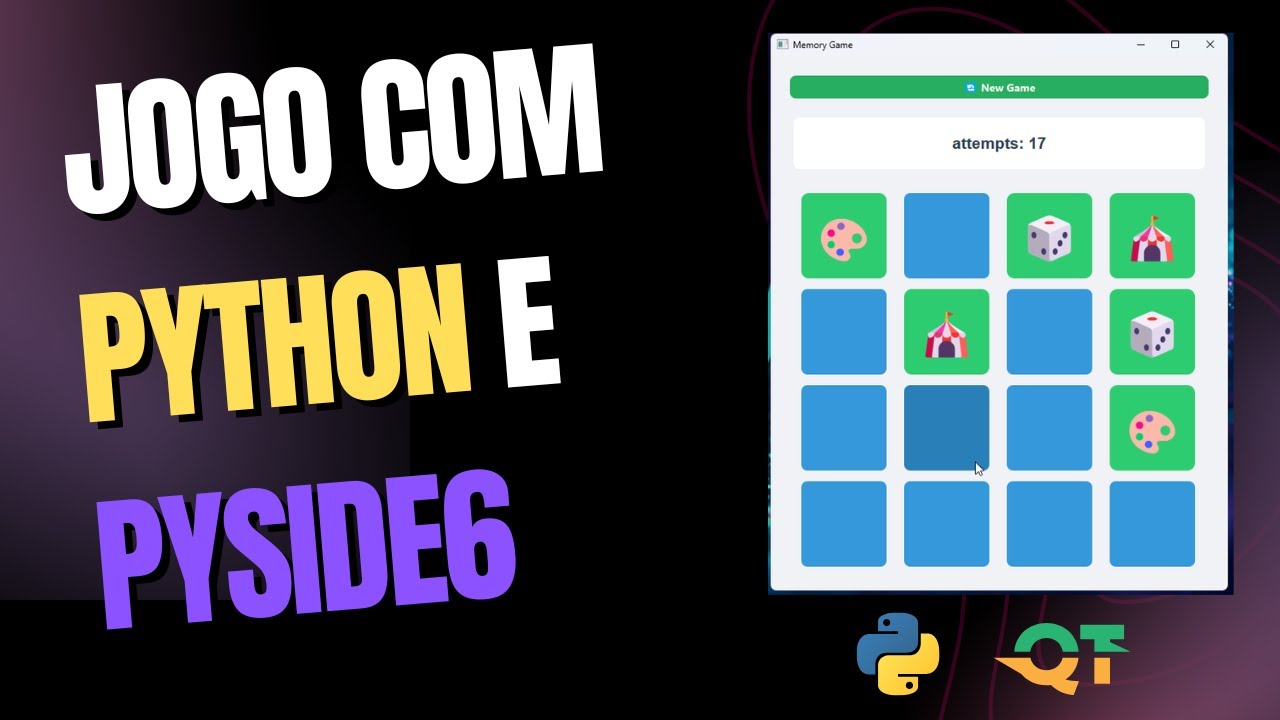 Crie um jogo com interface gráfica usando Python e Qt - YouTube