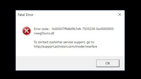 call of duty warzone fatal error 0x00007fff4fa57 efc 7505236 0xc0000005 nvwgf2umx.dll easy fix!