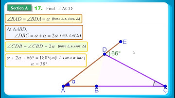HKDSE 2019 Maths Core Paper 2 Q17: Deductive Geometry 演繹幾何、Isosceles Triangle 等腰三角形