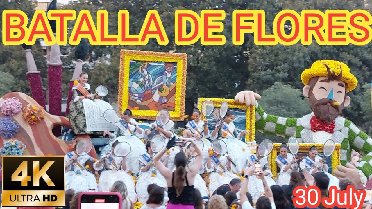 BATALLA DE FLORES, gran fira valencia 2023 4K, 