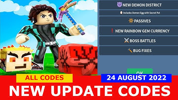 NEW UPDATE CODES [NEW DEMON DISTRICT] Mining Clicker Simulator ROBLOX | ALL CODES | 24 AUGUST 2022