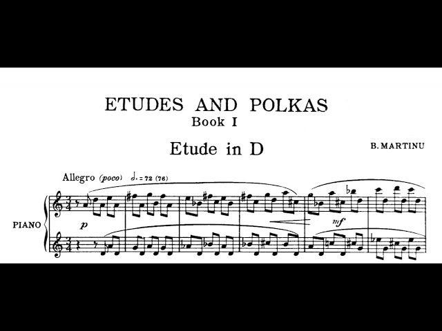 マルティヌー　etudes et polkas B. Martinů – Etudes and Polkas, H. 308 (Kašpar) - YouTube
